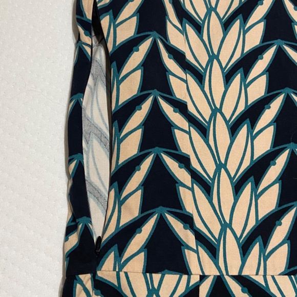 Skunkfunk Navy and Beige Patterned Mini Dress - Picture 6 of 14